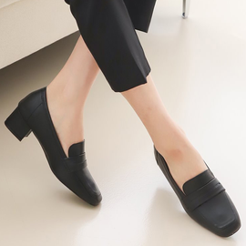 [GIRLS GOOB] Women's Comfortable  Chunky Heels Dress Shoes, Pumps, Synthetic Leather - Made in KOREA